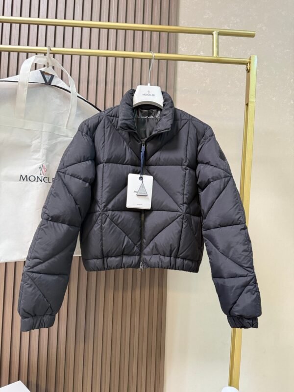 Moncler Quilted cropped down jacket Made of fine and soft nylon fabric