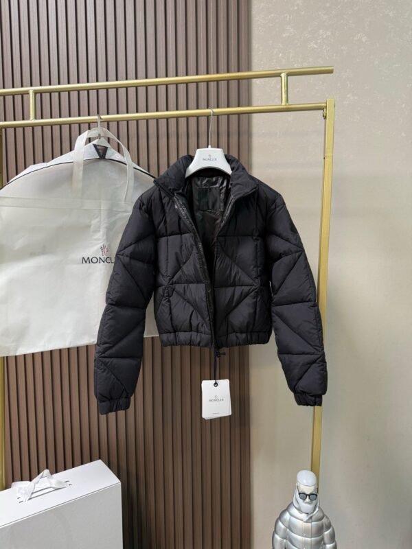 Moncler Quilted cropped down jacket Made of fine and soft nylon fabric