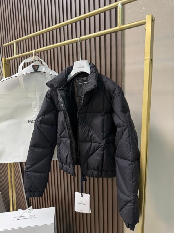 Moncler Quilted cropped down jacket Made of fine and soft nylon fabric