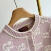 GUCCI autumn and winter new jacquard logo cardigan wool soft knit material