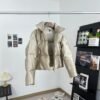 ???????????????????????????? New BONNELLES satin fabric women’s short down jacket Color: Champagne gold