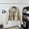 ???????????????????????????? New BONNELLES satin fabric women’s short down jacket Color: Champagne gold