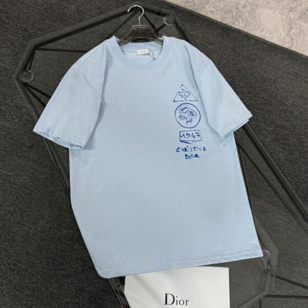 DIOR unisex couple T-shirts are made of 300g high-density cotton
