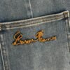 Loro Piana New logo embroidered back pocket leather label decoration fashionable versatile denim trousers