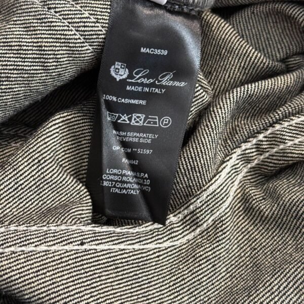 Loro Piana High-waisted straight-leg denim trousers with embroidered logo and leather patch on the back pocket