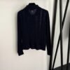 miumiu Lapel long-sleeved hollow wool sweater top
