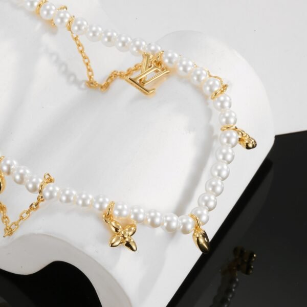 Louis Vuitton Alphabet Pearl Necklace