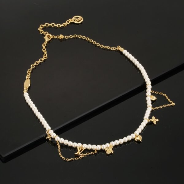 Louis Vuitton Alphabet Pearl Necklace