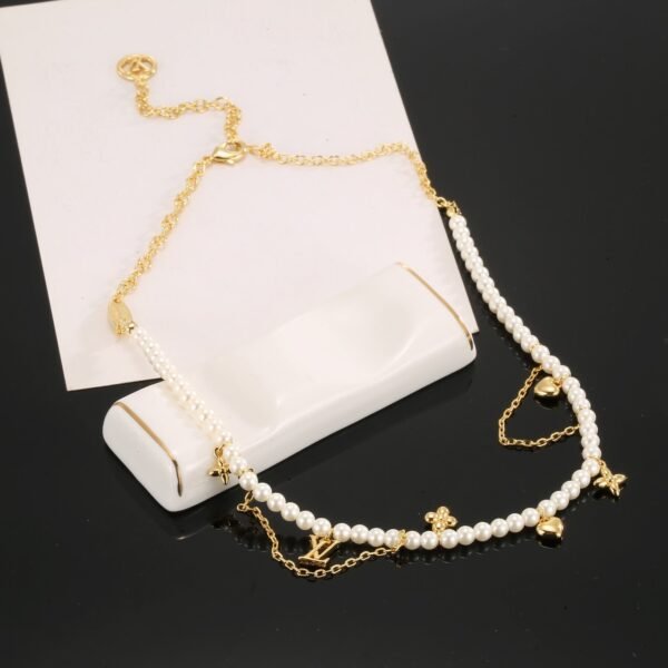 Louis Vuitton Alphabet Pearl Necklace