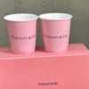 Tiffany cup, two pink cups, Dior cup set, six piece set