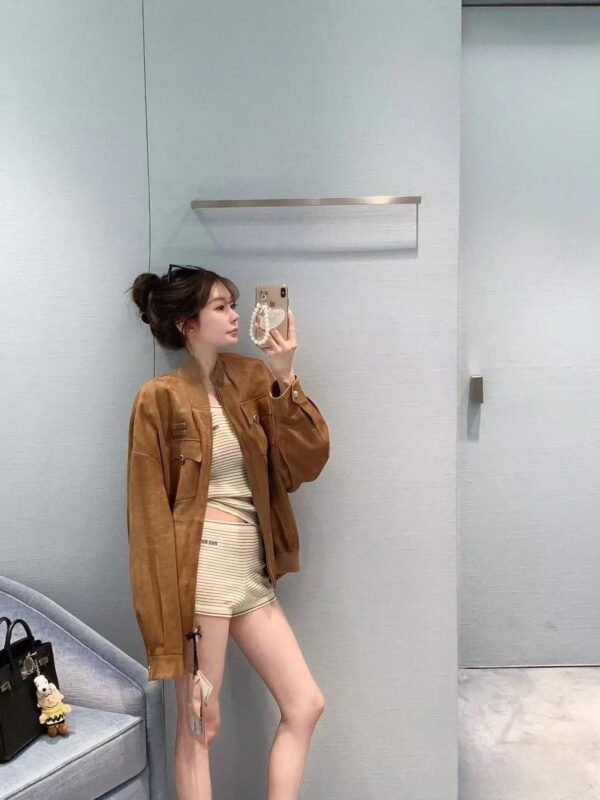 miumiu This is a high-end version of a suede jacket