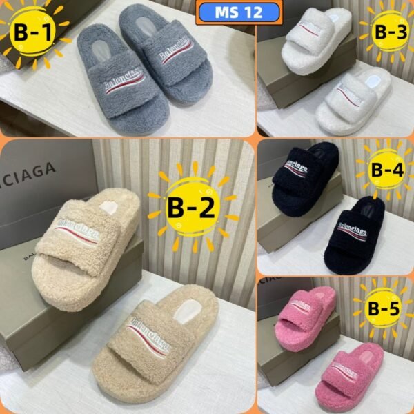Balenciaga Woven sheep woolen slippers