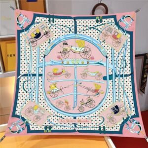 Hermes pink scarf