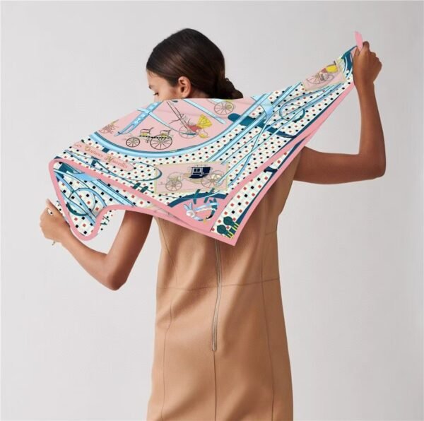 Hermes pink scarf