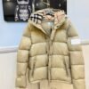 Burberry detachable hood long sleeve winter down jacket for men and women