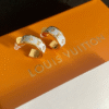 Louis Vuitton Flower Series White Shell Asymmetric Earrings Premium Edition