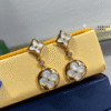 Louis Vuitton Flower Series White Shell Asymmetric Earrings Premium Edition