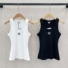 LOEWE knitted vest embroidery original black white