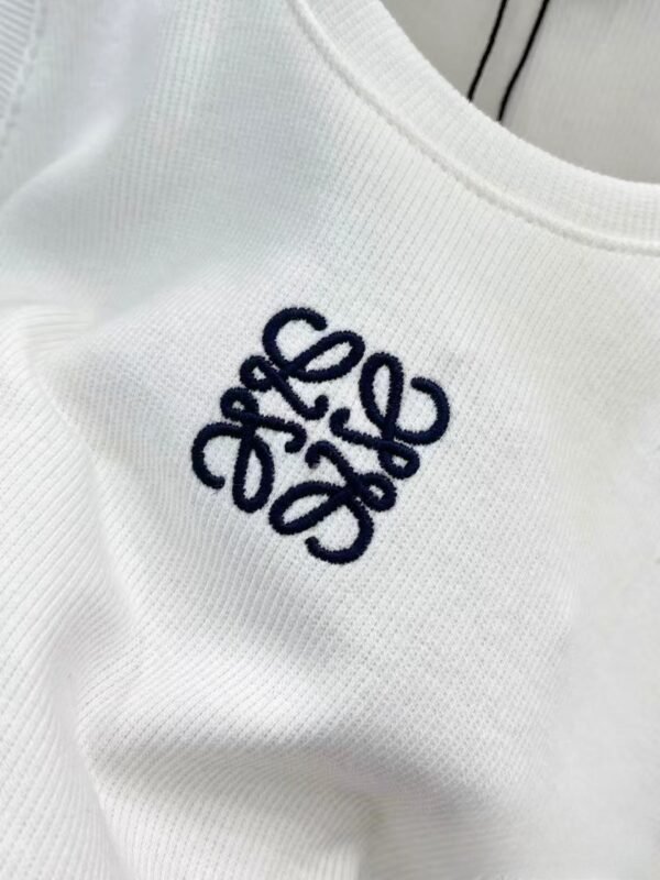 LOEWE knitted vest embroidery original black white