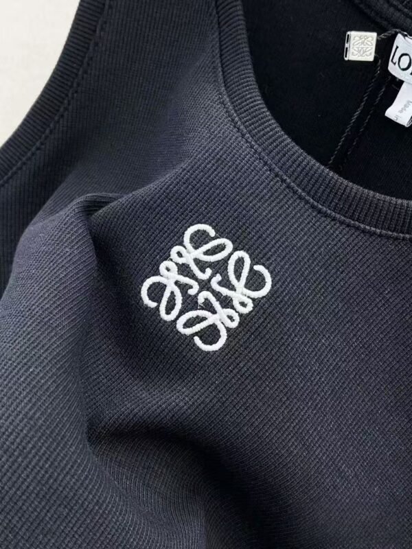LOEWE knitted vest embroidery original black white