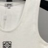 LOEWE knitted vest embroidery original black white
