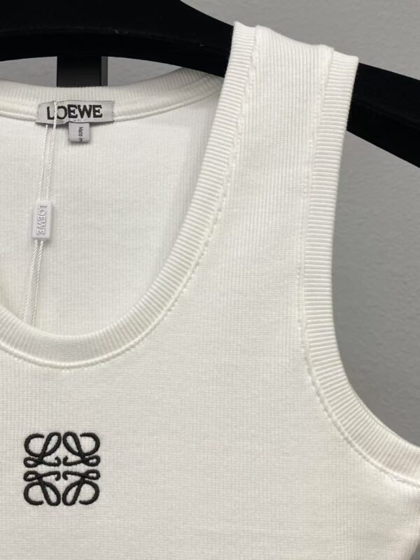 LOEWE knitted vest embroidery original black white