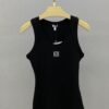 LOEWE knitted vest embroidery original black white