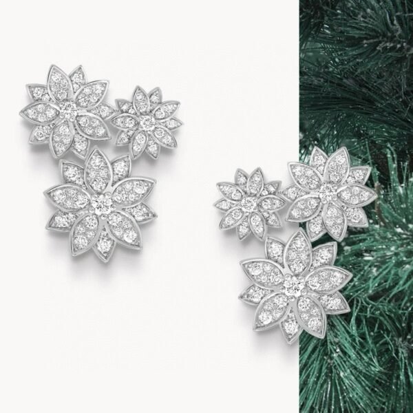 Van Cleef & Arpels Three Flower Earrings
