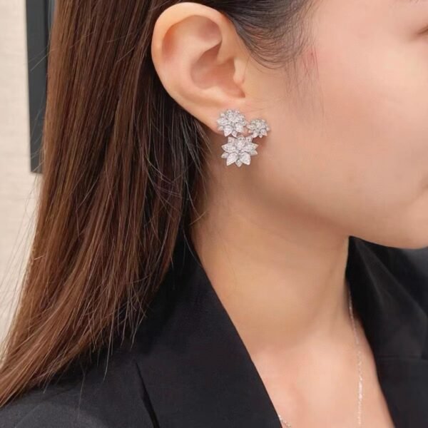 Van Cleef & Arpels Three Flower Earrings