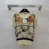 Hermès Silk Twill Short Sleeve T-Shirt Knit Top