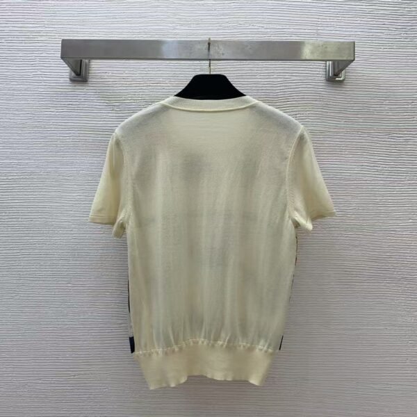 Hermès Silk Twill Short Sleeve T-Shirt Knit Top