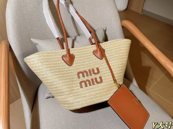 miumiu woven handbag