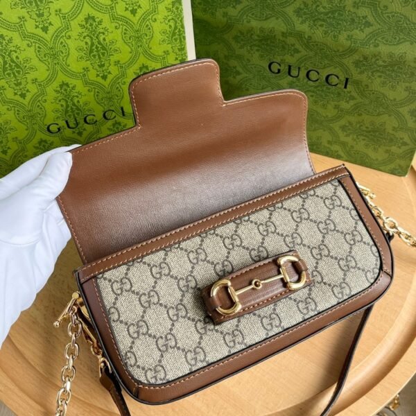 GUCCI horsebit Baguette Bag Crossbody Bag 23.5x13x7cm