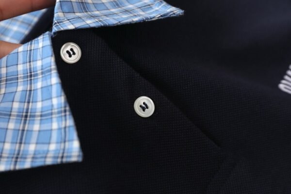 miumiu plaid patchwork polo shirt T-shirt