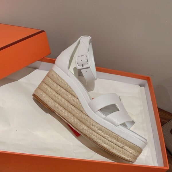 Hermès Straw Sandals
