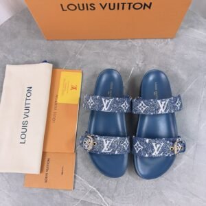 Louis Vuitton Summer Slippers with Adjustable Buckle Strap