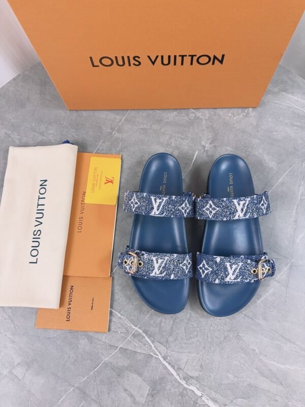 Louis Vuitton Summer Slippers with Adjustable Buckle Strap