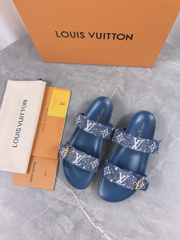 Louis Vuitton Summer Slippers with Adjustable Buckle Strap