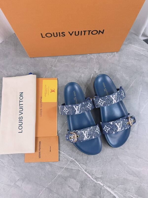Louis Vuitton Summer Slippers with Adjustable Buckle Strap