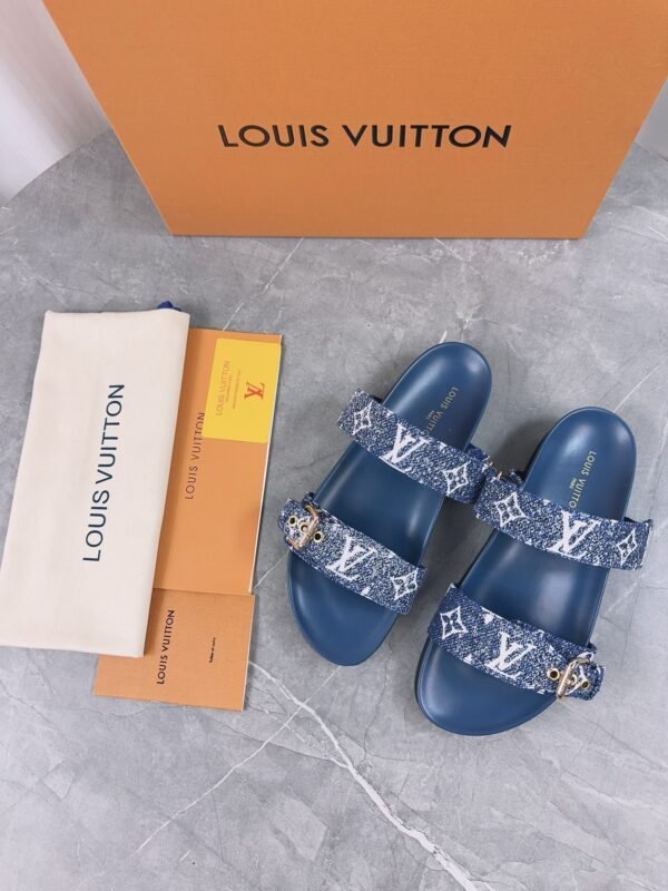 Louis Vuitton Summer Slippers with Adjustable Buckle Strap