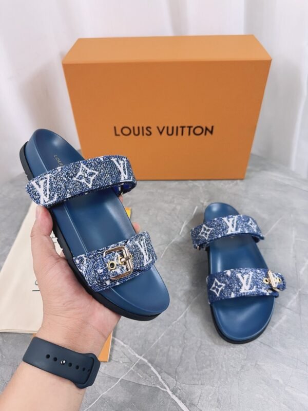 Louis Vuitton Summer Slippers with Adjustable Buckle Strap
