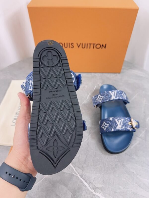 Louis Vuitton Summer Slippers with Adjustable Buckle Strap