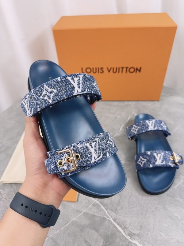 Louis Vuitton Summer Slippers with Adjustable Buckle Strap