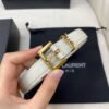 YSL white belt premium version with gold buckle