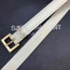 YSL white belt premium version with gold buckle
