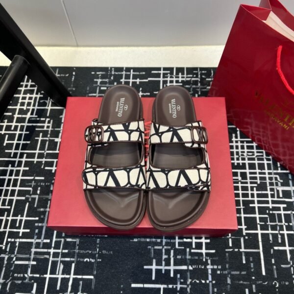 Valentino V-buckle Velcro sandals slippers