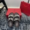 Valentino V-buckle Velcro sandals slippers