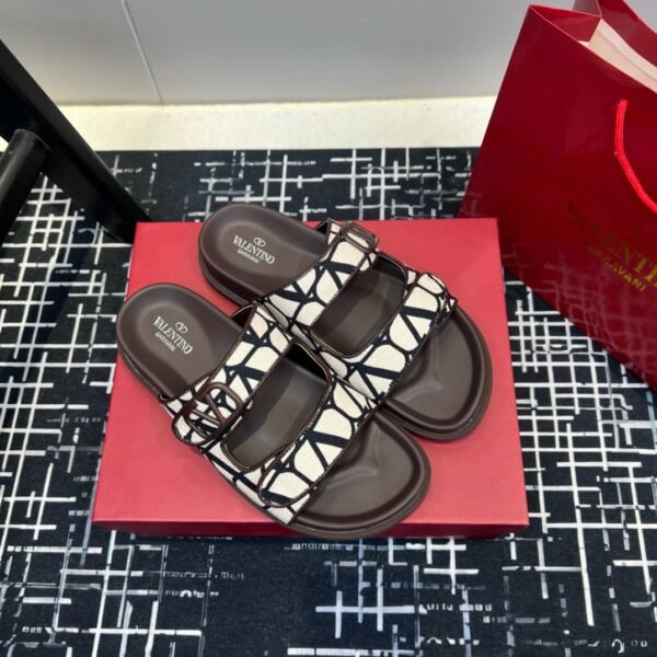 Valentino V-buckle Velcro sandals slippers