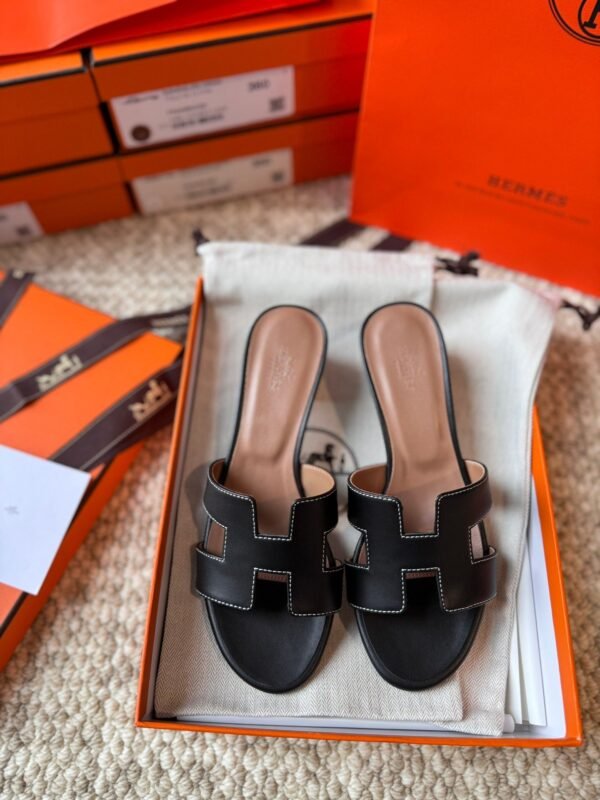 Hermès new high-heeled slippers premium version