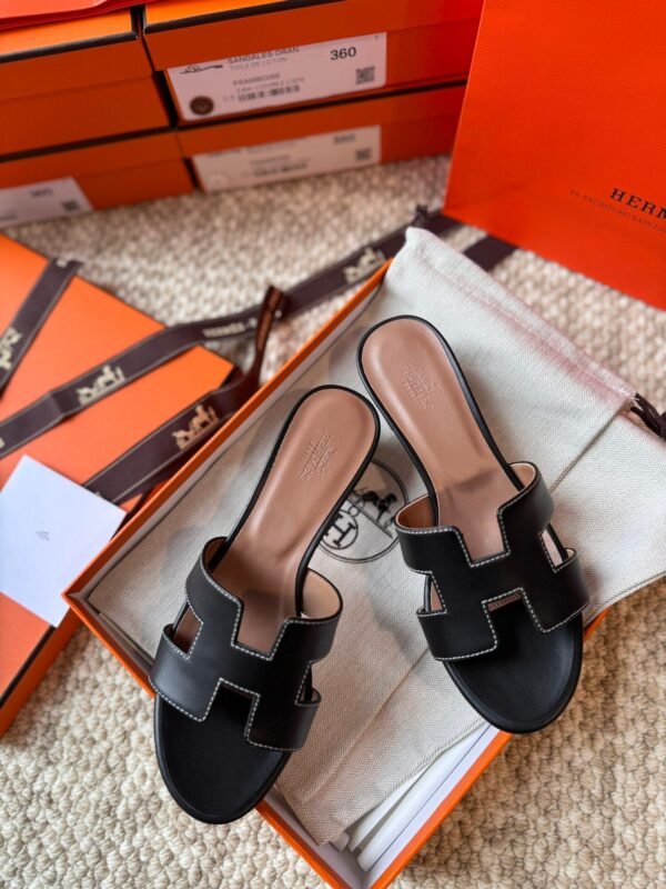 Hermès new high-heeled slippers premium version